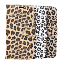 Load image into Gallery viewer, For iPhone X Leopard Pattern PU + PC Horizontal Flip Leather Protective Case with Holder &amp; Card Slots