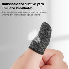 Load image into Gallery viewer, Silver Fiber Touchscreen Anti-slip Anti-sweat Gaming Finger Cover for Thumb / Index Finger