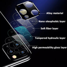 Load image into Gallery viewer, For iPhone 11 Titanium Alloy Camera Lens Protector Tempered Glass Film, For iPhone 11