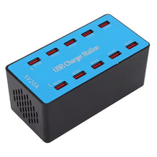 Load image into Gallery viewer, A5B 100W 10 Ports USB Smart Charging Station with Indicator Light, US Plug, 100W