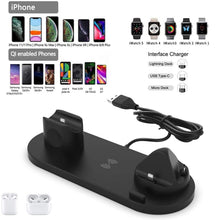Load image into Gallery viewer, HQ-UD15-upgraded 6 in 1 Wireless Charger For iPhone, Apple Watch, AirPods and Other Android Phones