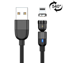 Load image into Gallery viewer, 2m 3A Output USB to 8 Pin 540 Degree Rotating Magnetic Data Sync Charging Cable