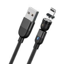 Load image into Gallery viewer, 2m 3A Output USB to 8 Pin 540 Degree Rotating Magnetic Data Sync Charging Cable