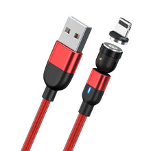Load image into Gallery viewer, 2m 3A Output USB to 8 Pin 540 Degree Rotating Magnetic Data Sync Charging Cable, 2m 8 Pin