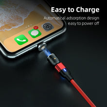 Load image into Gallery viewer, 2m 3A Output USB to 8 Pin 540 Degree Rotating Magnetic Data Sync Charging Cable, 2m 8 Pin