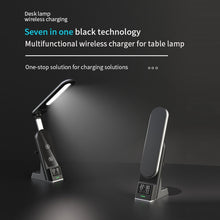 Load image into Gallery viewer, H33 7 in 1 15W Multi-function Desk Lamp Wireless Charger for Mobile Phones / Apple Watches / AirPods