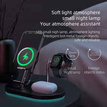 Load image into Gallery viewer, S20 4 in 1 15W Multifunctional Magnetic Wireless Charger with Night Light &amp; Holder for Mobile Phones / AirPods