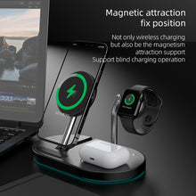 Load image into Gallery viewer, S20 4 in 1 15W Multifunctional Magnetic Wireless Charger with Night Light &amp; Holder for Mobile Phones / AirPods