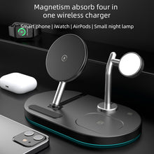 Load image into Gallery viewer, S20 4 in 1 15W Multifunctional Magnetic Wireless Charger with Night Light &amp; Holder for Mobile Phones / AirPods