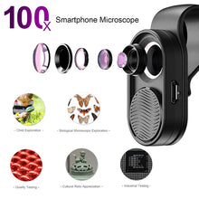Load image into Gallery viewer, APEXEL APL-MS001 100X Smartphone Microscope with LED Light