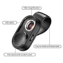 Load image into Gallery viewer, APEXEL APL-MS001 100X Smartphone Microscope with LED Light
