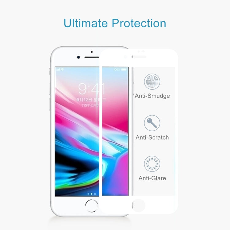 For iPhone 8 Plus 0.26mm 9H Surface Hardness 2.5D Explosion-proof Full Screen Silk-screen Tempered Glass Screen Film, For iPhone 8 Plus(Silk-screen 1 PC)