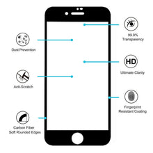 Load image into Gallery viewer, For iPhone 8 Plus 0.26mm 9H Surface Hardness 3D Explosion-proof Full Screen Carbon Fiber Soft Edges Tempered Glass Screen Film