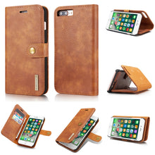Load image into Gallery viewer, DG.MING for iPhone 8 Plus &amp; iPhone 7 Plus Crazy Horse Texture Horizontal Flip Detachable Magnetic Protective Case with Holder &amp; Card Slots &amp; Wallet, iPhone 8P &amp; 7P