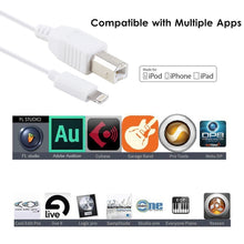 Load image into Gallery viewer, 1m 8 Pin to Type-B Male Piano / Electronic Piano Cable MIDI Cable Adapter