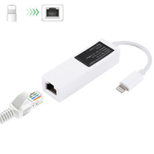 Load image into Gallery viewer, NK107A1 8 Pin to RJ45 Ethernet LAN Network Adapter Cable for iPhone / iPad Series, Total Length: 16cm