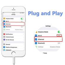 Load image into Gallery viewer, NK107A1 8 Pin to RJ45 Ethernet LAN Network Adapter Cable for iPhone / iPad Series, Total Length: 16cm