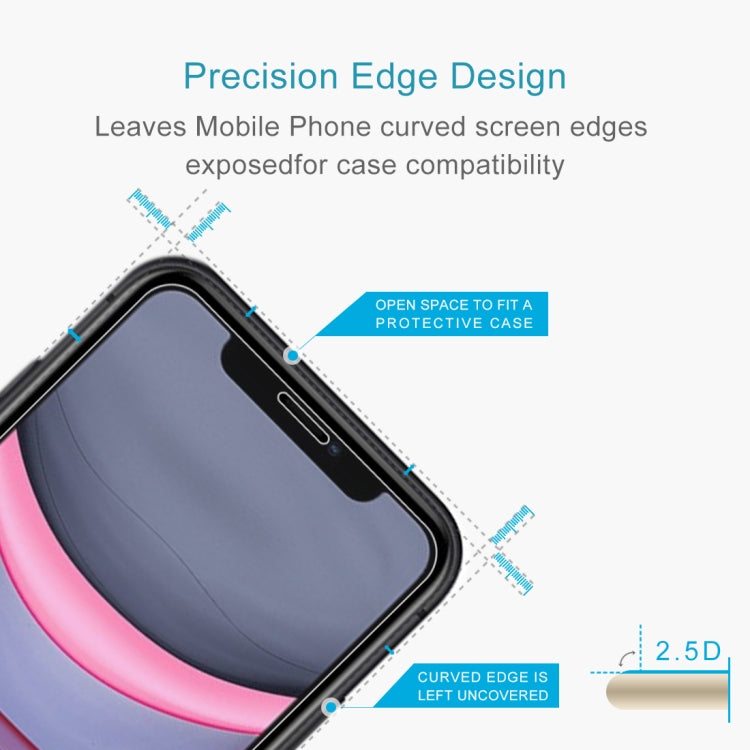 For iPhone 11 / XR 2pcs 0.26mm 9H 2.5D Tempered Glass Film