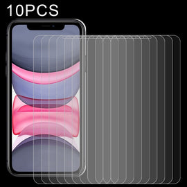 For iPhone 11 / XR 10pcs 0.26mm 9H 2.5D Tempered Glass Film