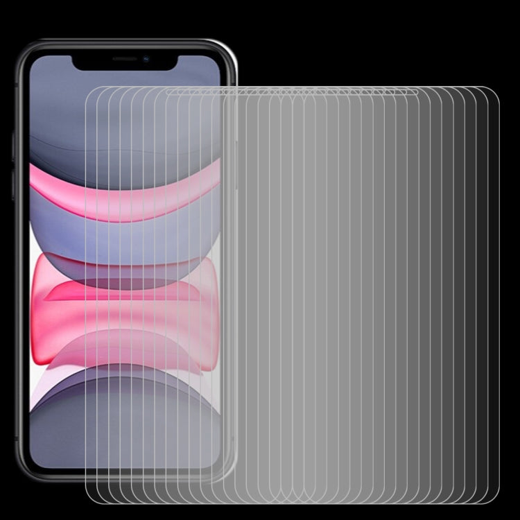 For iPhone 11 / XR 100pcs 0.26mm 9H 2.5D Tempered Glass Film