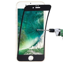 0.1mm 9H Full Screen Flexible Fiber Tempered Glass Film for iPhone 8 Plus & 7 Plus, For iPhone 8P & 7P Black, For iPhone 8P & 7P White