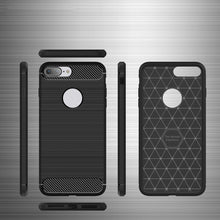 Load image into Gallery viewer, For iPhone 8 Plus Brushed Texture Fiber TPU Rugged Armor Protective Case