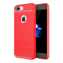 Load image into Gallery viewer, For iPhone 8 Plus Brushed Texture Fiber TPU Rugged Armor Protective Case, For iPhone 8 Plus
