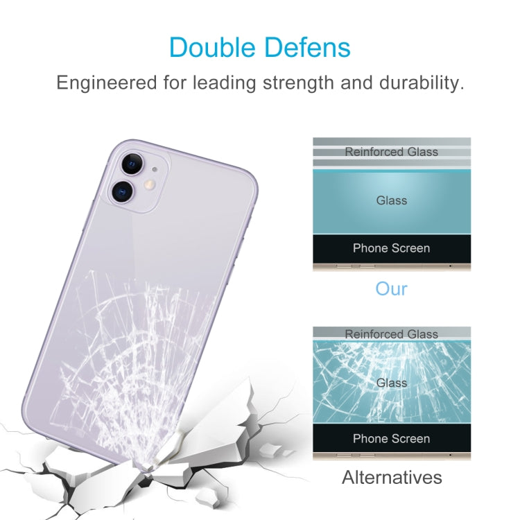 For iPhone 11 9H 2.5D Half - Screen Transparent Mobile Phone Tempered Glass Film Back Film