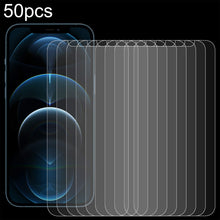Load image into Gallery viewer, For iPhone 12 Pro Max 50pcs 0.26mm 9H 2.5D Tempered Glass Film (Slotted)