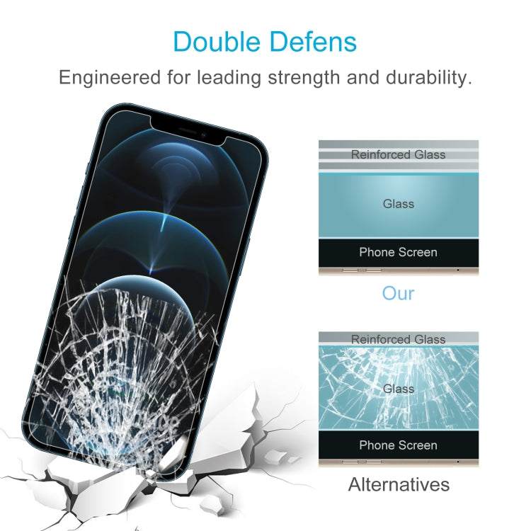 For iPhone 12 Pro Max 50pcs 0.26mm 9H 2.5D Tempered Glass Film (Slotted)