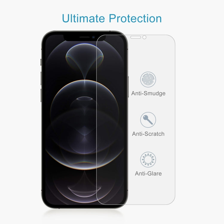 For iPhone 12 Pro Max 10pcs 0.26mm 9H 2.5D Tempered Glass Film (Open Hole)
