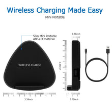 Load image into Gallery viewer, QK11 10W ABS + PC Fast Charging Qi Wireless Charger Pad