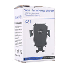 Load image into Gallery viewer, K81 10W QI Universal Rotating Gravity Induction Car Wireless Charging Mobile Phone Holder with Suction Cup, K81