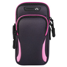 Load image into Gallery viewer, Multi-functional Universal Double Layer Zipper Sport Arm Case Phone Bag with Earphone Hole for 6.6 Inch or Below Smartphones