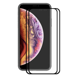 For iPhone XS Max 2pcs ENKAY Hat-Prince 0.2mm 9H 2.5D Full Screen Tempered Glass Film