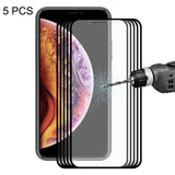 5pcs For iPhone XS Max ENKAY Hat-Prince 0.2mm 9H 2.5D Full Screen Tempered Glass Film