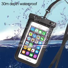 Load image into Gallery viewer, PVC Transparent Universal IPX8 Waterproof Bag with Lanyard for Smart Phones below 6.3 inch