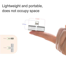 Load image into Gallery viewer, 2 in 1 8 Pin 5V 1A Listen Call Audio Converter Earphone Adapter, IP8P3681B, IP8P3681S