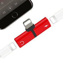 Load image into Gallery viewer, 2 in 1 8 Pin 5V 1A Listen Call Audio Converter Earphone Adapter