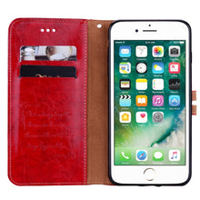 Load image into Gallery viewer, For iPhone 8 Plus &amp; 7 Plus Business Style Oil Wax Texture Horizontal Flip Leather Case with Holder &amp; Card Slots &amp; Wallet