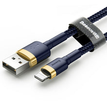 Load image into Gallery viewer, Baseus 2.4A 1m USB to 8 Pin High Density Nylon Weave USB Cable for iPhone, iPad