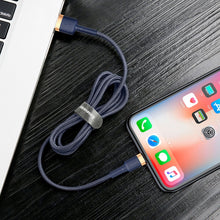 Load image into Gallery viewer, Baseus 2.4A 1m USB to 8 Pin High Density Nylon Weave USB Cable for iPhone, iPad