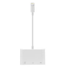 Load image into Gallery viewer, NK-1081 8 Pin to SD + TF + USB Port Camera Reader Adapter