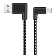 Load image into Gallery viewer, 1m 2A USB to 8 Pin Nylon Weave Style Double Elbow Data Sync Charging Cable