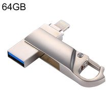 Load image into Gallery viewer, RQW-10F 2 in 1 USB 2.0 &amp; 8 Pin 64GB Keychain Flash Drive