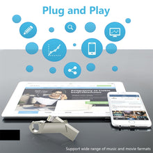 Load image into Gallery viewer, RQW-10F 2 in 1 USB 2.0 &amp; 8 Pin 64GB Keychain Flash Drive