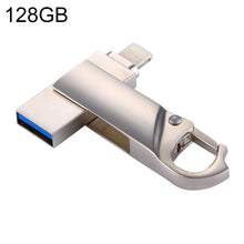 Load image into Gallery viewer, RQW-10F 2 in 1 USB 2.0 &amp; 8 Pin 128GB Keychain Flash Drive
