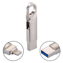 Load image into Gallery viewer, RQW-10F 2 in 1 USB 2.0 &amp; 8 Pin 16GB Keychain Flash Drive