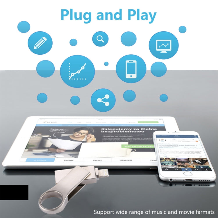 RQW-10D 2 in 1 USB 2.0 & 8 Pin 16GB Flash Drive