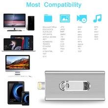Load image into Gallery viewer, RQW-02 3 in 1 USB 2.0 &amp; 8 Pin &amp; Micro USB 32GB Flash Drive, RQW-02 Blue